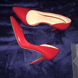 Jessica Simpsons Red Pointy Heels